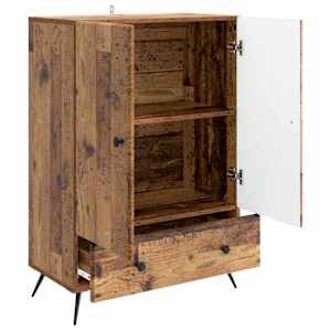 Servírovací skříň se zásuvkou Staré dřevo 66 x 34,5 x 95 cm - obrázek 4