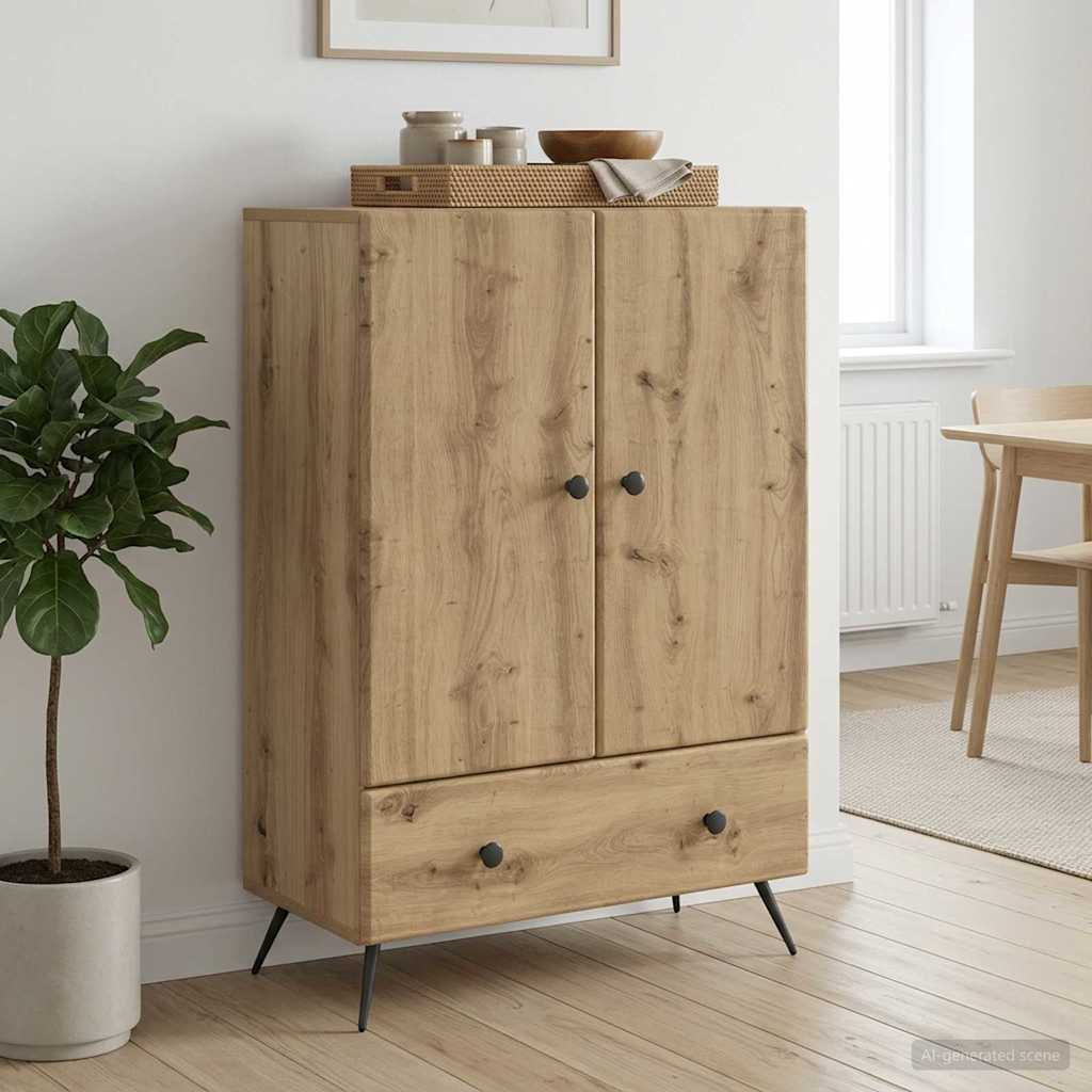 vidaXL Bufet Stejar Artizanal 66 x 34,5 x 95 cm Lemn prelucrat