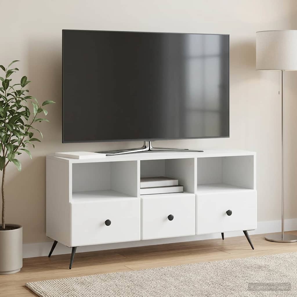 vidaXL TV-kaappi valkoinen 102 x 34,5 x 50 cm Tekninen puu