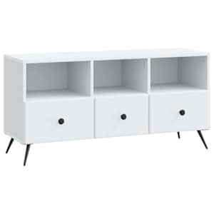 TV omarica s predalom Bela 102 x 34,5 x 50 cm Inženirski les