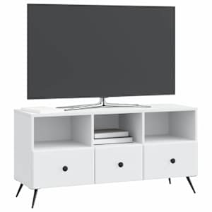 Televizní skříň Bílá 102 x 34,5 x 50 cm Kompozitní dřevo - obrázek 3