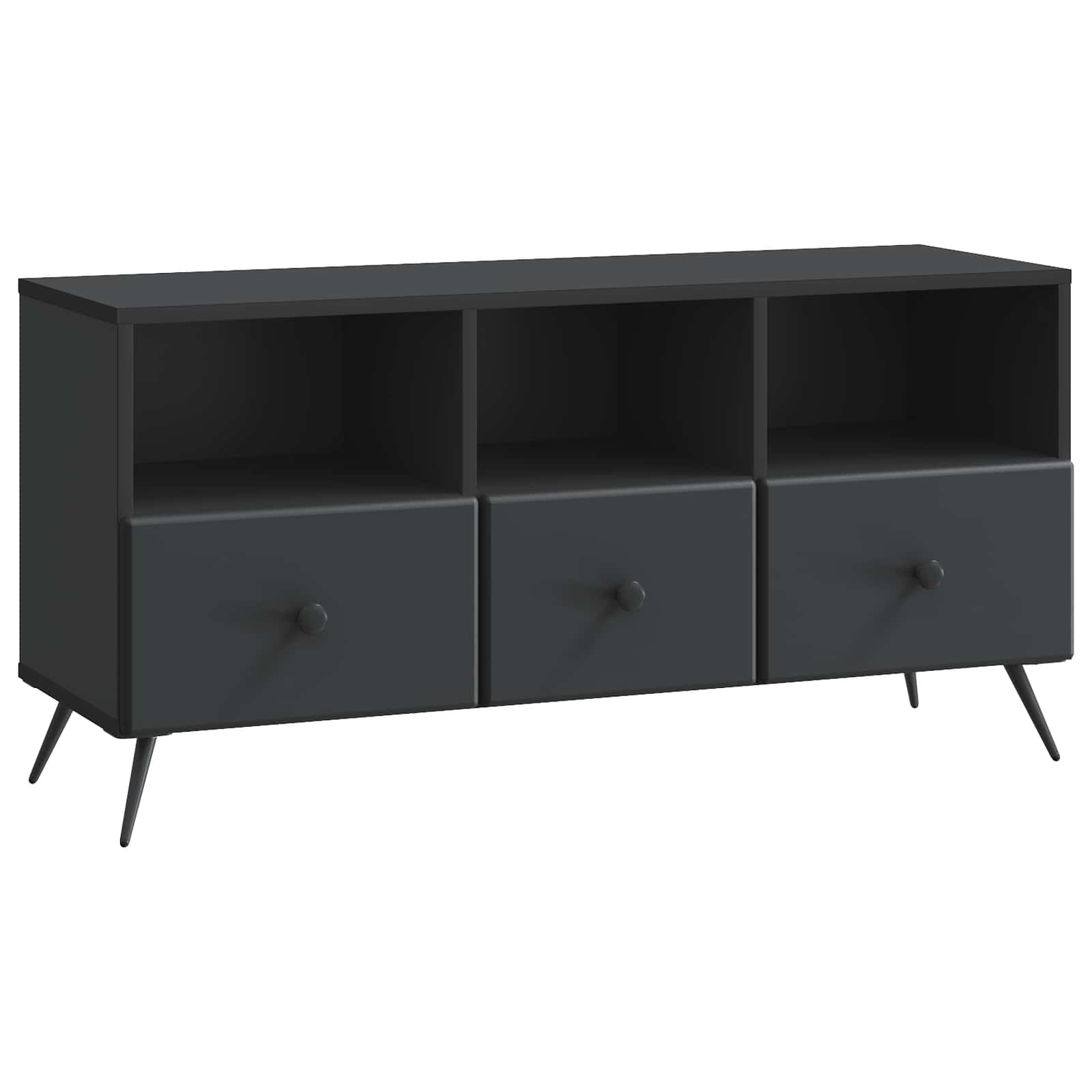vidaXL Cabinet TV cu sertar Negru 102 x 34,5 x 50 cm Lemn prelucrat