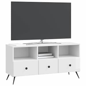 Televizní skříň Bílá s vysokým leskem 102 x 34,5 x 50 cm - obrázek 3