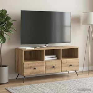 Televizní skříň 102 x 34,5 x 50 cm Dub artisan Kompozitní dřevo - obrázek 4