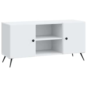 vidaXL Telerikapp Valge 102 x 34,5 x 50 cm Tehispuit