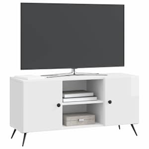 Televizní skříň Bílá s vysokým leskem 102 x 34,5 x 50 cm - obrázek 3