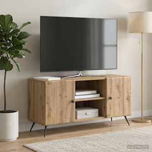 Televizní skříň 102 x 34,5 x 50 cm Dub artisan Kompozitní dřevo - obrázek 1