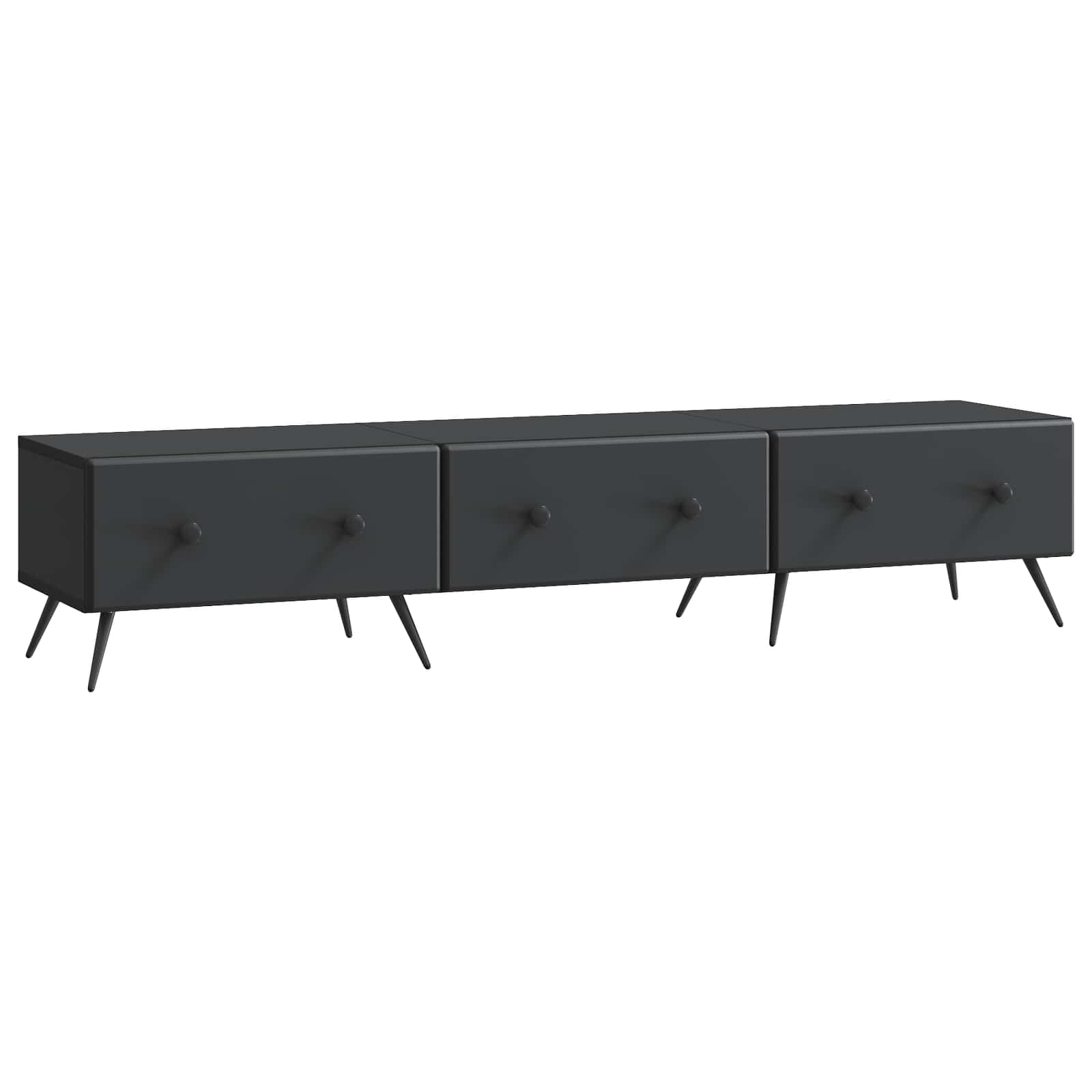 TV-kaappi laatikon kanssa Musta 147 x 34,5 x 30 cm Tekninen puu