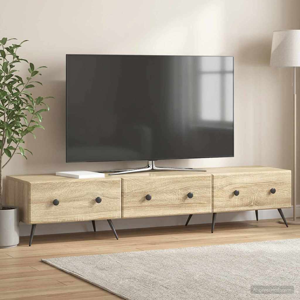 vidaXL Cabinet TV Stejar Sonoma 147 x 34,5 x 30 cm Lemn prelucrat