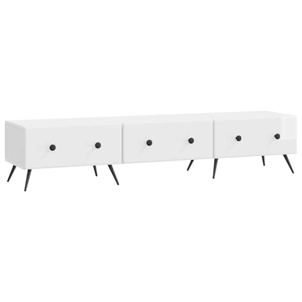 vidaXL Telerikapp K&otilde;rgl&auml;ikega valge 147 x 34,5 x 30 cm Tehispuit