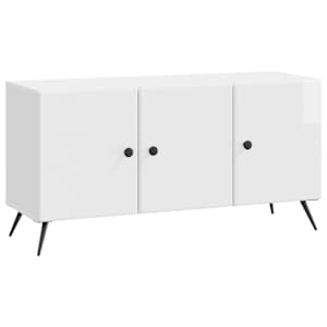 vidaXL Telerikapp K&otilde;rgl&auml;ikega valge 99 x 34,5 x 50 cm Tehispuit