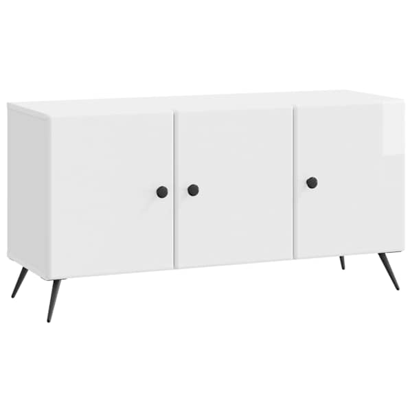 vidaXL Telerikapp K&otilde;rgl&auml;ikega valge 99 x 34,5 x 50 cm Tehispuit