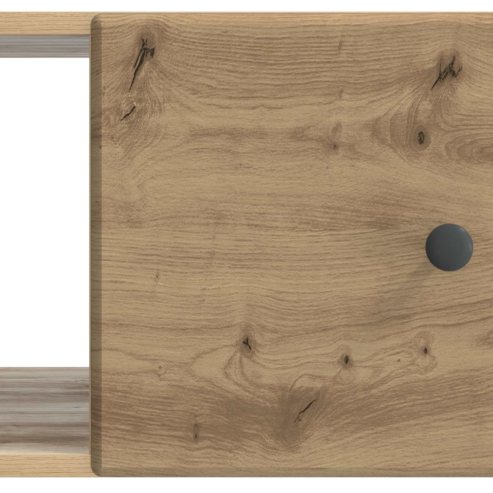 Salontafel Artisanaal eiken 90 x 50 x 40 cm Bewerkt hout - Afbeelding 8