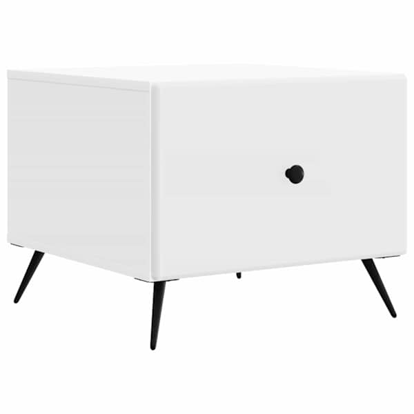 vidaXL Kohvilaud sahtliga Valge 49 x 50 x 40 cm Tehispuit