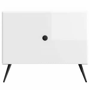 Konferenční stolek Bílá s vysokým leskem 49 x 50 x 40 cm - obrázek 5
