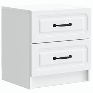 Noční skříňka 2 pcs Bílá 43 x 34,5 x 44,5 cm Kompozitní dřevo - obrázek 3