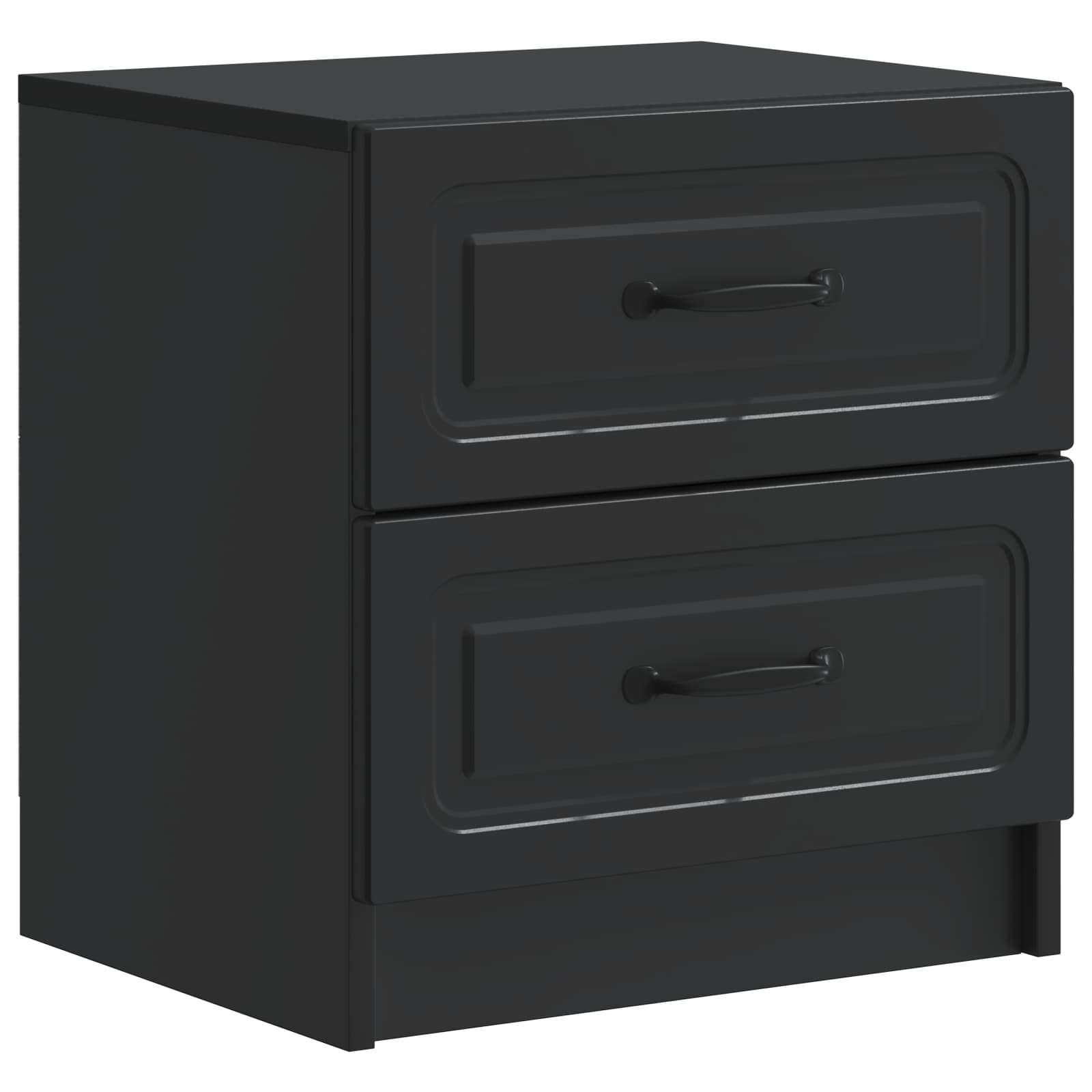 vidaXL Dulap de noapte Negru 43 x 34,5 x 44,5 cm Lemn prelucrat