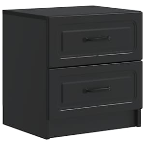 Noční skříňka 2 pcs Černá 43 x 34,5 x 44,5 cm Kompozitní dřevo - obrázek 5