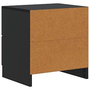 Noční skříňka 2 pcs Černá 43 x 34,5 x 44,5 cm Kompozitní dřevo - obrázek 9