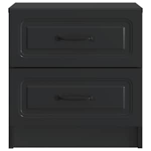 Noční skříňka 2 pcs Černá 43 x 34,5 x 44,5 cm Kompozitní dřevo - obrázek 7