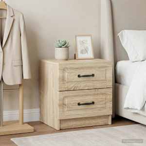 Nočna omarica 2 kos Sonoma hrast 43 x 34,5 x 44,5 cm