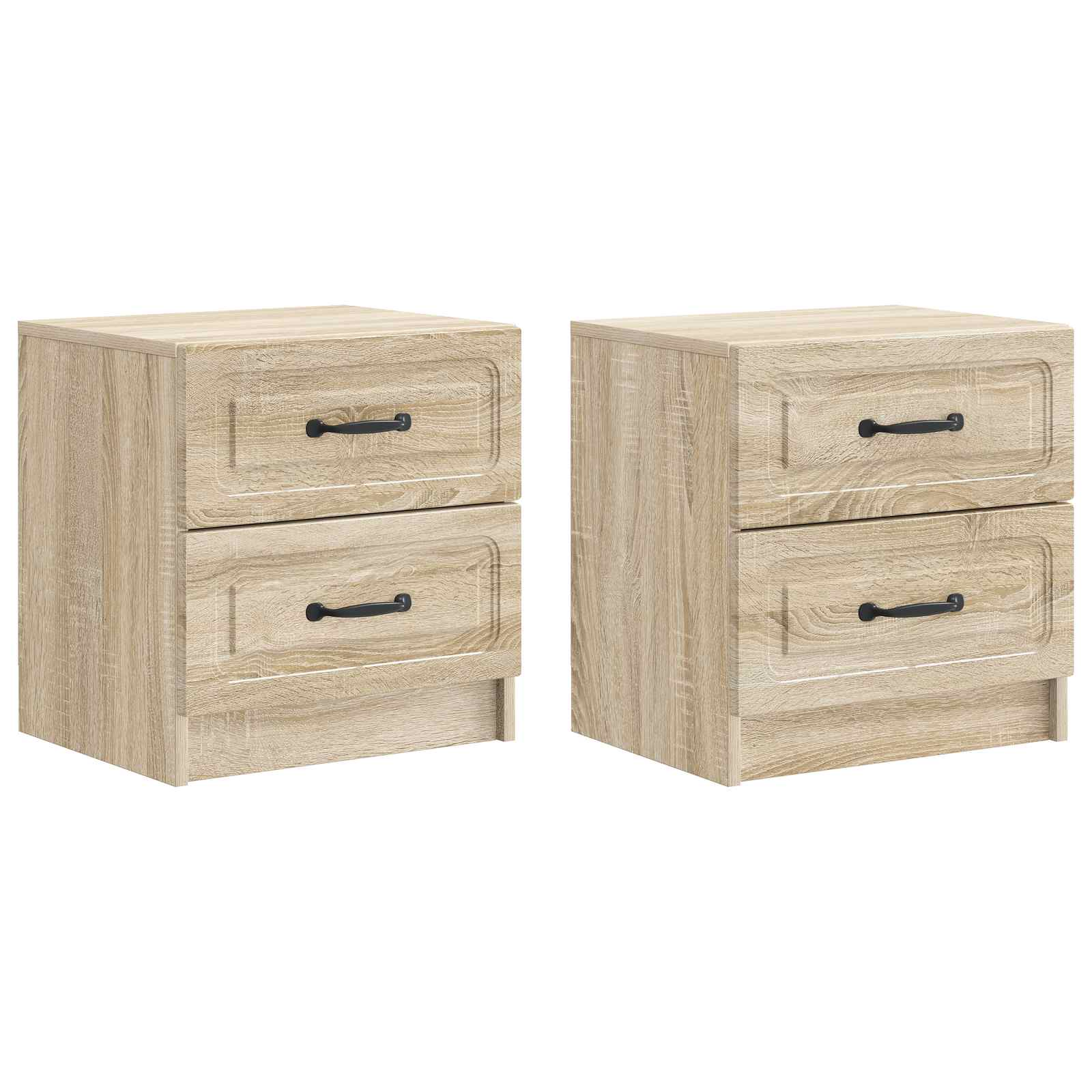 Noční skříňka se zásuvkou 2 pcs Dub sonoma 43 x 34,5 x 44,5 cm