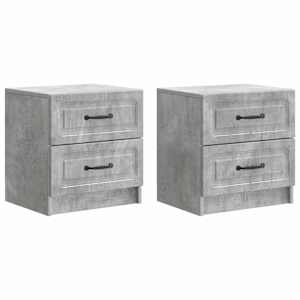 Noční skříňka 2 pcs Betonově šedá 43 x 34,5 x 44,5 cm - obrázek 2