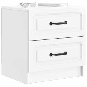 Noční skříňka 2 pcs Bílá s vysokým leskem 43 x 34,5 x 44,5 cm - obrázek 3