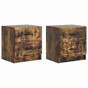 Nočna omarica 2 pcs Dimljen hrast 43 x 34,5 x 44,5 cm