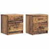 vidaXL &Ouml;&ouml;lambi kapp 2 tk Vana puit 43 x 34,5 x 44,5 cm Tehispuit