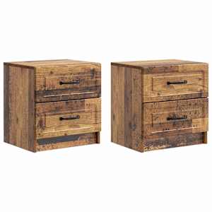 Nočna omarica 2 pcs Star les 43 x 34,5 x 44,5 cm Inženirski les