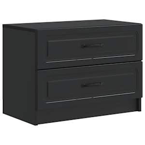 Nočna omarica Črna 62 x 34,5 x 44,5 cm Inženirski les