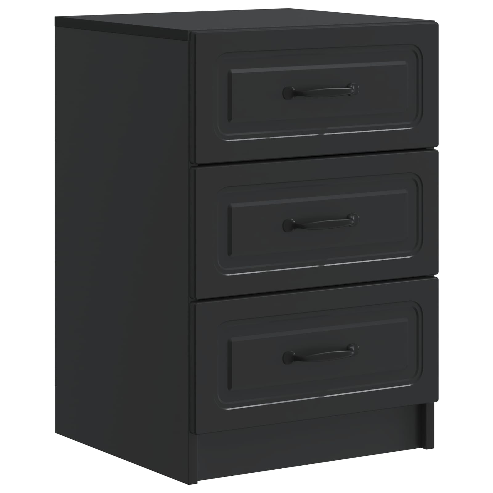 vidaXL Dulap de noapte Negru 43 x 41 x 63,5 cm Lemn prelucrat
