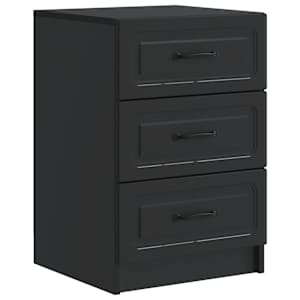 Nočna omarica s predalom Črna 43 x 41 x 63,5 cm Inženirski les