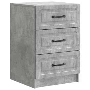 Nočna omarica Betonsko siva 43 x 41 x 63,5 cm Inženirski les