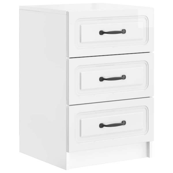 vidaXL &Ouml;&ouml;lambi kapp K&otilde;rgl&auml;ikega valge 43 x 41 x 63,5 cm Tehispuit
