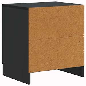 Noční skříňka 2 pcs Černá 43 x 34,5 x 47 cm Kompozitní dřevo - obrázek 10