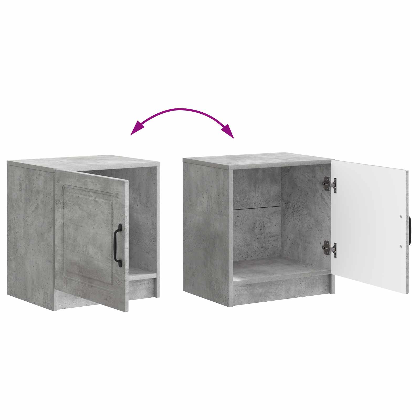 Нощен шкаф 2 pcs Бетонно сиво 43 x 34,5 x 47 см - Image 10