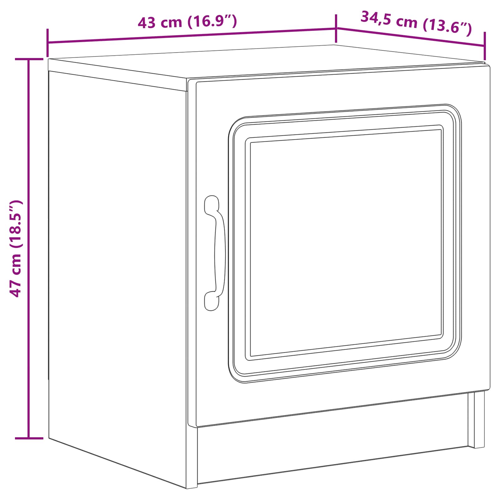 Нощен шкаф 2 pcs Бетонно сиво 43 x 34,5 x 47 см - Image 11