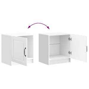 Noční skříňka 2 pcs Bílá s vysokým leskem 43 x 34,5 x 47 cm - obrázek 12
