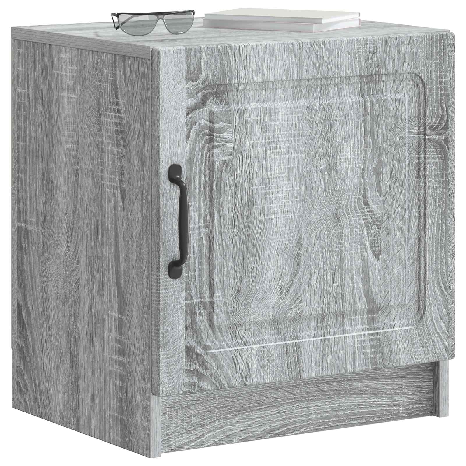 Nočna omarica Siva Sonoma 43 x 34,5 x 47 cm Inženirski les - slika 2