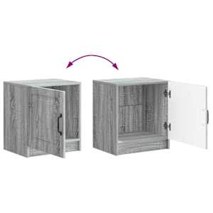 Noční skříňka 2 pcs Šedá sonoma 43 x 34,5 x 47 cm - obrázek 12