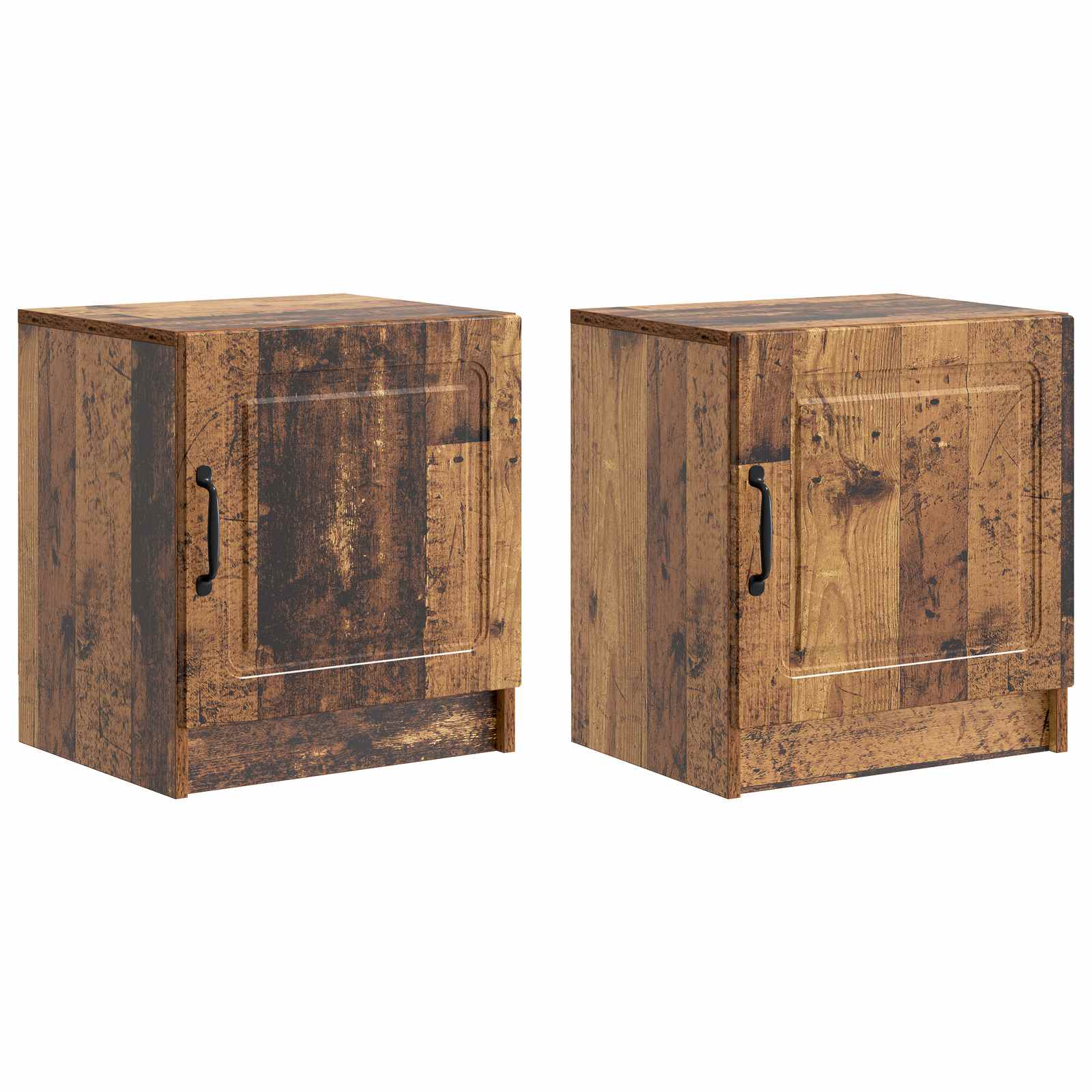 vidaXL Dulap de noapte 2 pcs Lemn vechi 43 x 34,5 x 47 cm