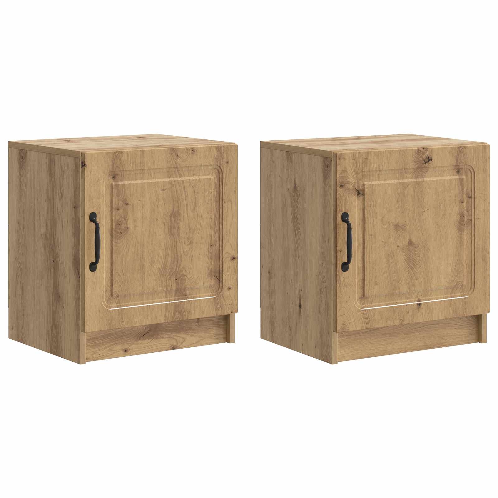 vidaXL Dulap de noapte 2 pcs Stejar Artizanal 43 x 34,5 x 47 cm