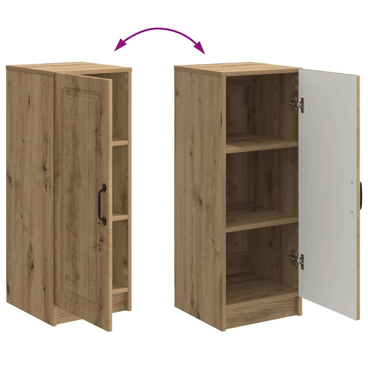 Sideboard 33 x 34,5 x 87 cm Konstrueret træ - Billede 11