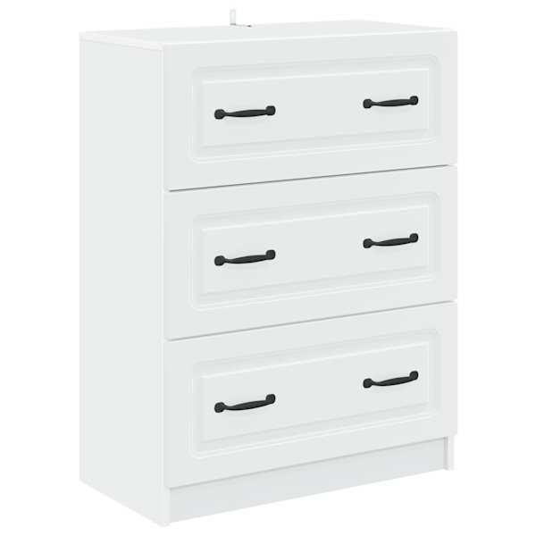 vidaXL Sahtlib&uuml;roo Valge 66 x 34,5 x 87 cm Tehispuit