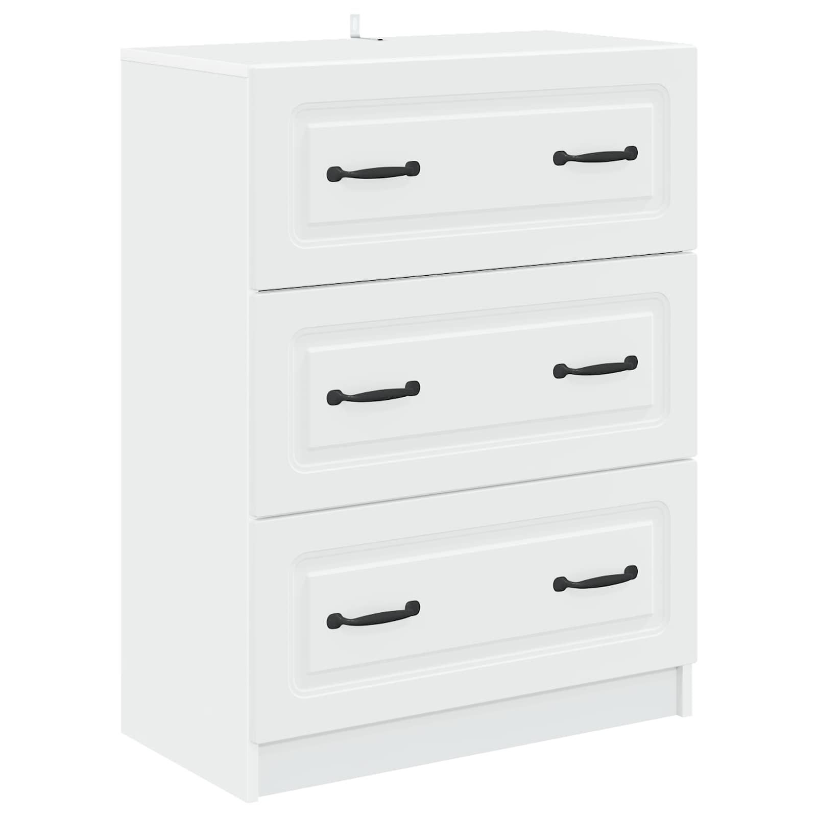 vidaXL Dulap cu sertare Alb 66 x 34,5 x 87 cm Lemn prelucrat