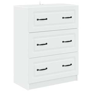 Predalna omara Bela 66 x 34,5 x 87 cm Inženirski les