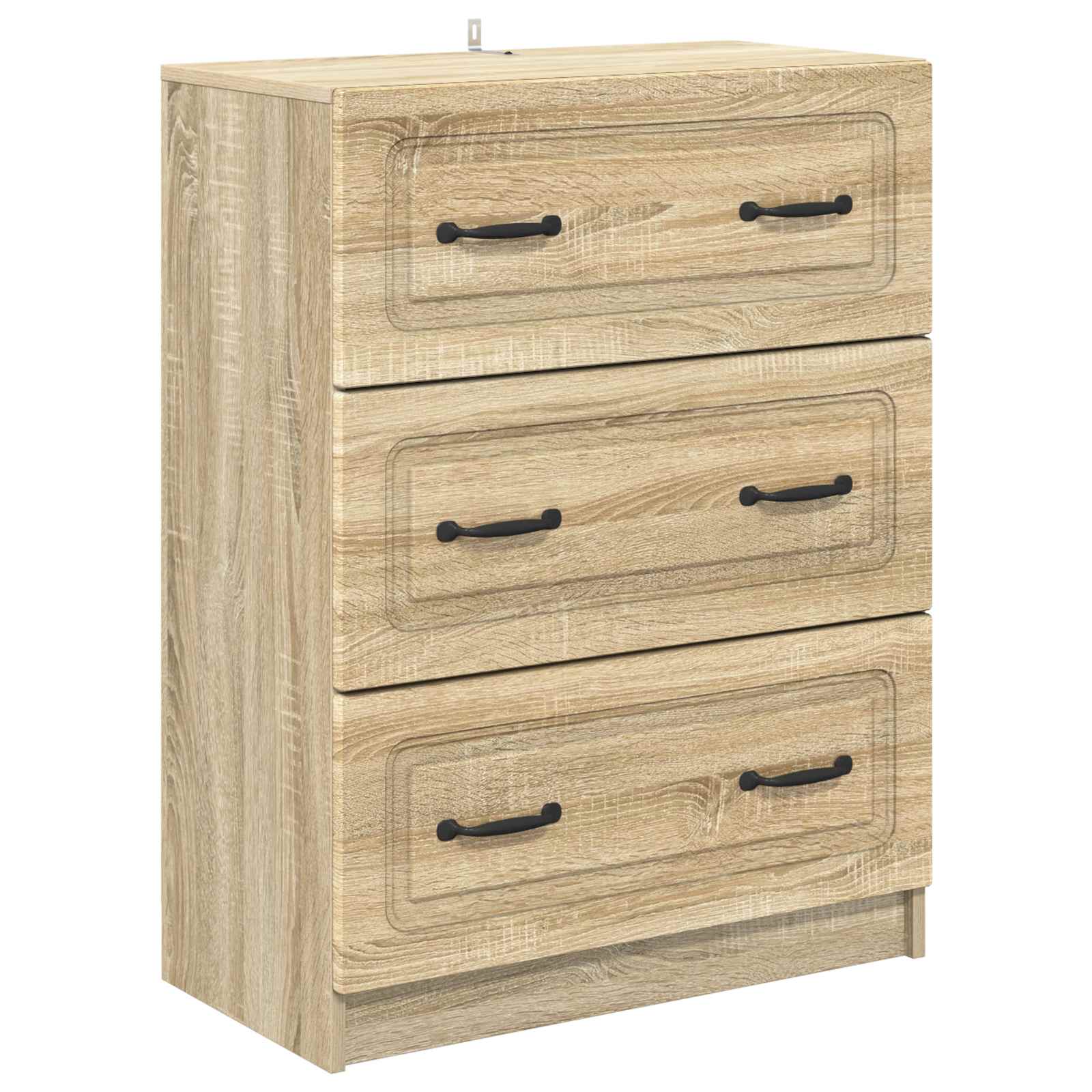 vidaXL Dulap cu sertare Stejar Sonoma 66 x 34,5 x 87 cm Lemn prelucrat