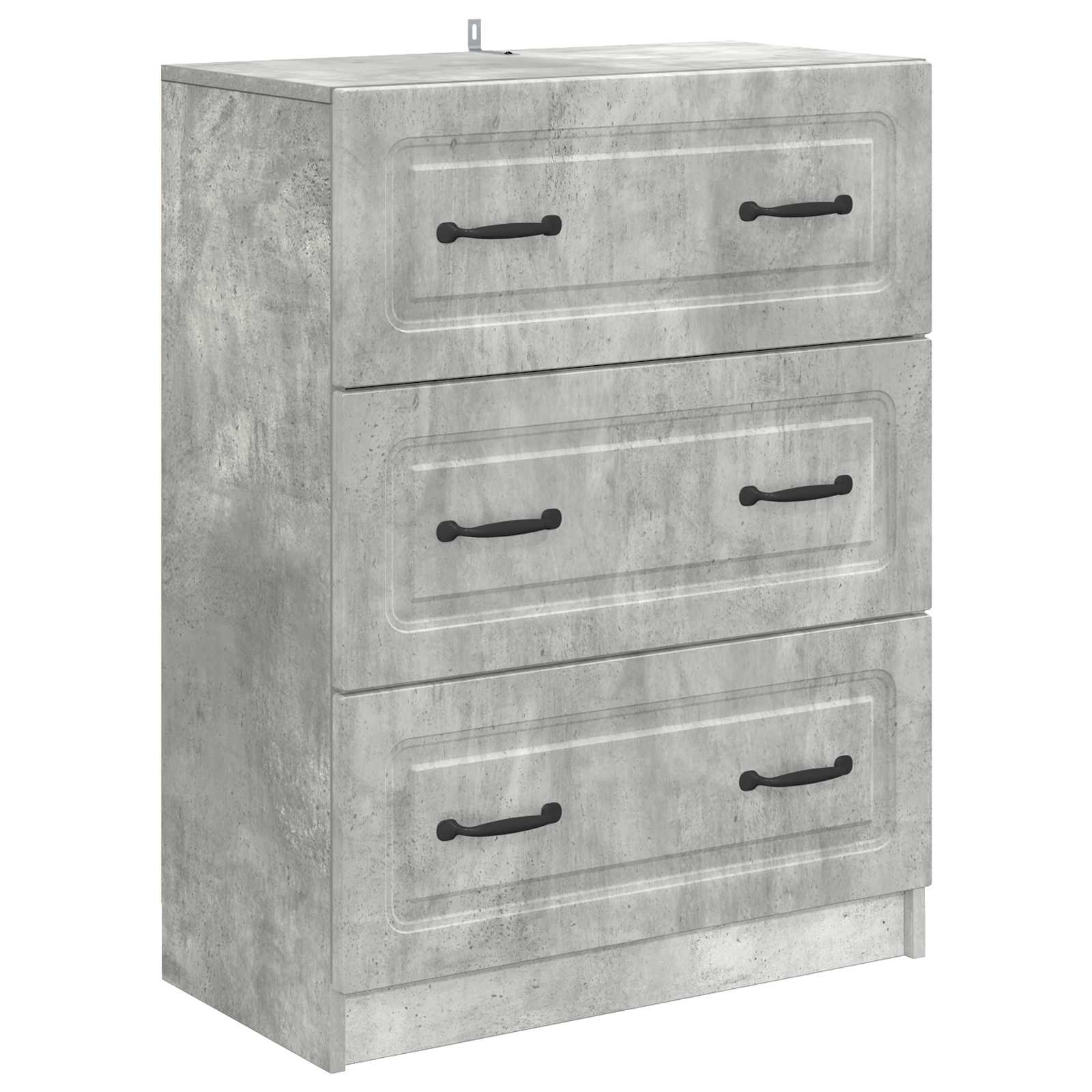 vidaXL Dulap cu sertare Gri Beton 66 x 34,5 x 87 cm Lemn prelucrat